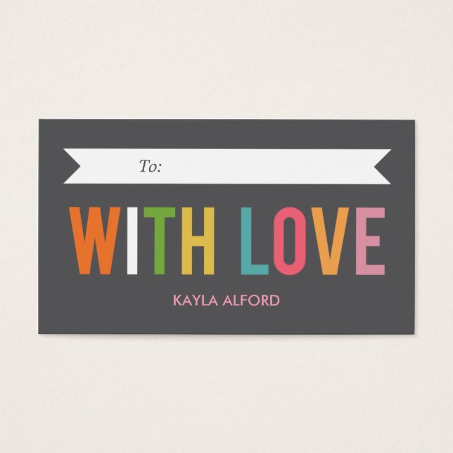 With Love Custom Gift Tags (Front)