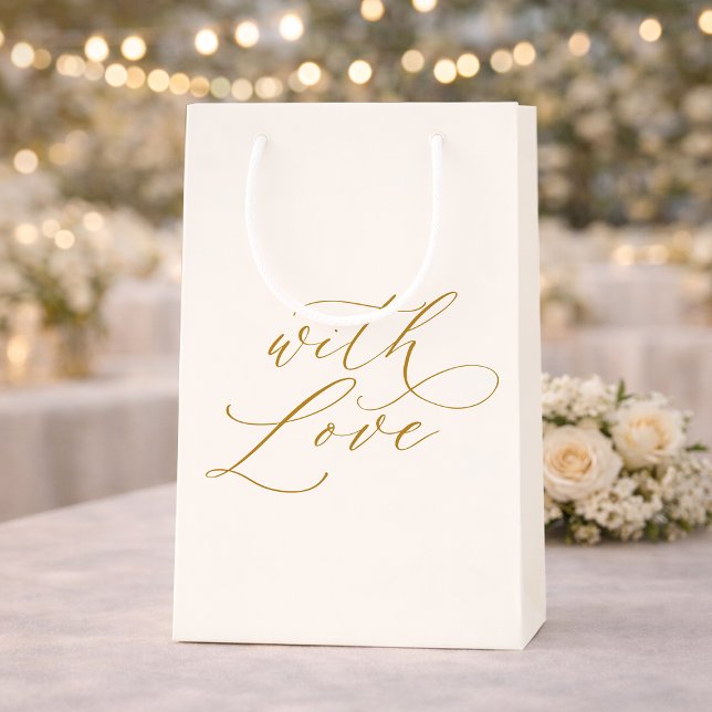 With Love Elegant Wedding Small Gift Bag (Creator Uploaded)