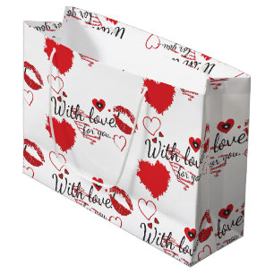 With Love for You, Valentine's Day Large Gift Bag