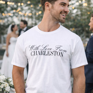 With Love From Custom City Wedding Merch Toss T-Shirt