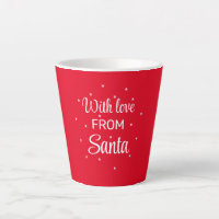 With love from Santa red white snowflakes