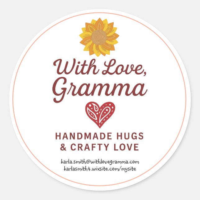 With Love, Gramma Sticker (Front)