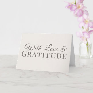 With Love & Gratitude – Minimal Typography Card