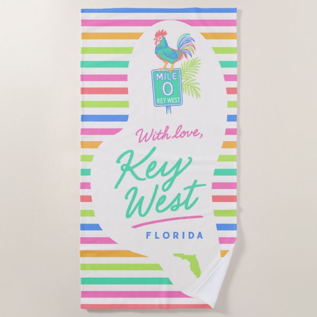 With Love Key West Towel (Front)