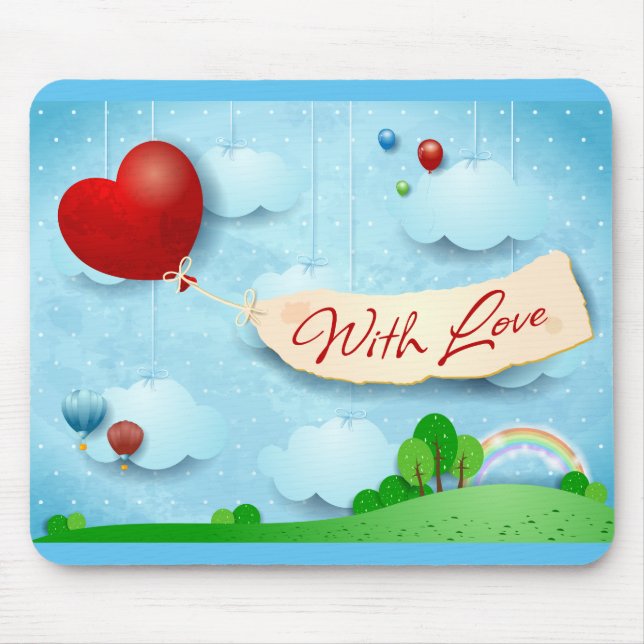With Love  Mouse Mat (Front)