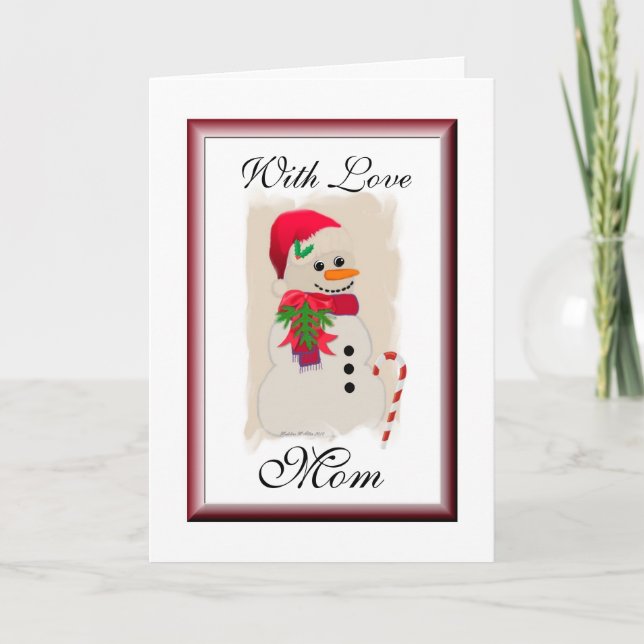 With Love Mum Holiday Card (Front)