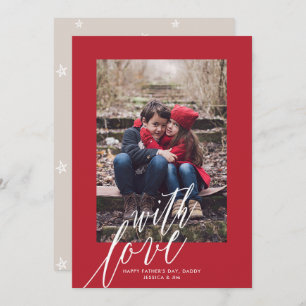 With Love on Father's Day Photo Greeting Card