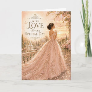 With Love on Your Special Day Quinceañera Card