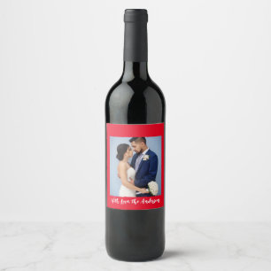 With Love Personalised Photo Wine Label