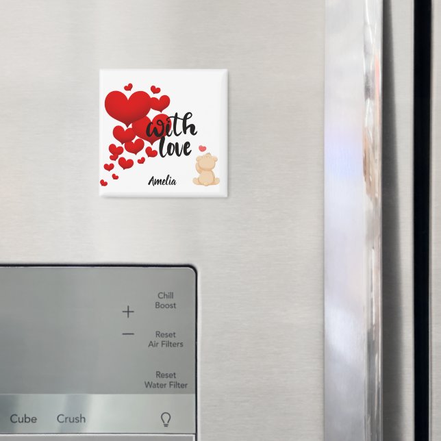With Love Personalized Magnet (In Situ (Fridge))