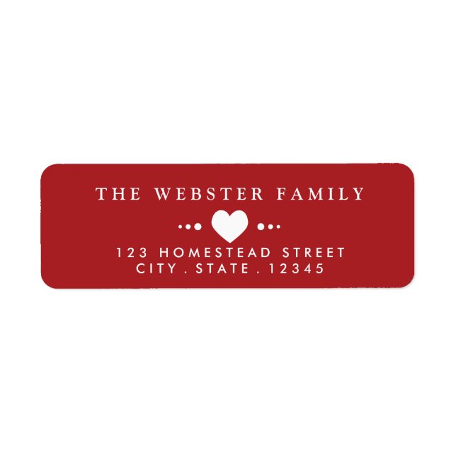 With Love Red Return Address (Front)