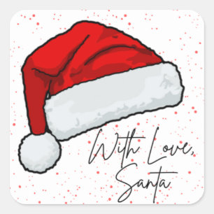 With Love Santa Christmas Sticker