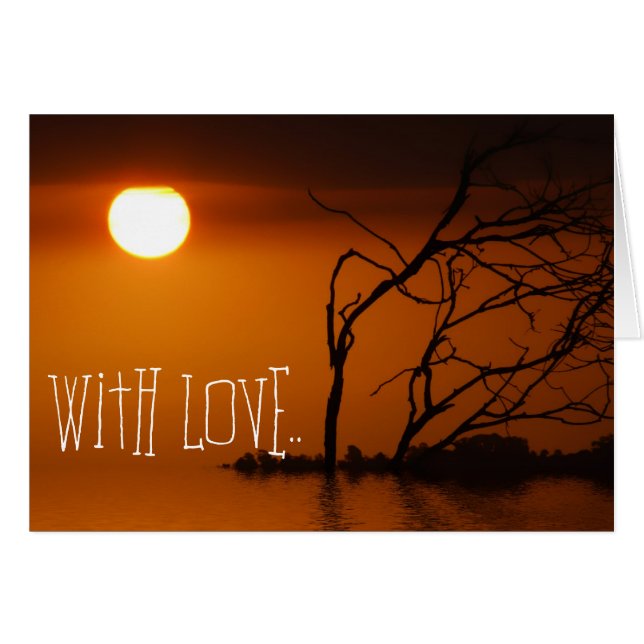 With Love Sunset Card (Front Horizontal)