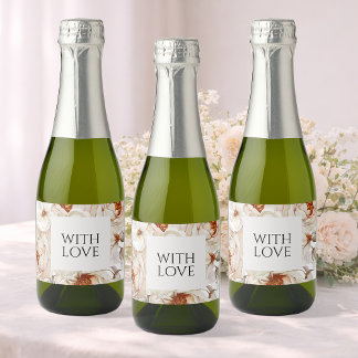 With Love Wedding Sparkling Wine Label