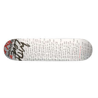 "With Love' words Skateboard