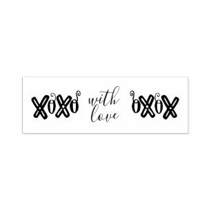 With Love XOXO Self-Inking Rubber Stamp