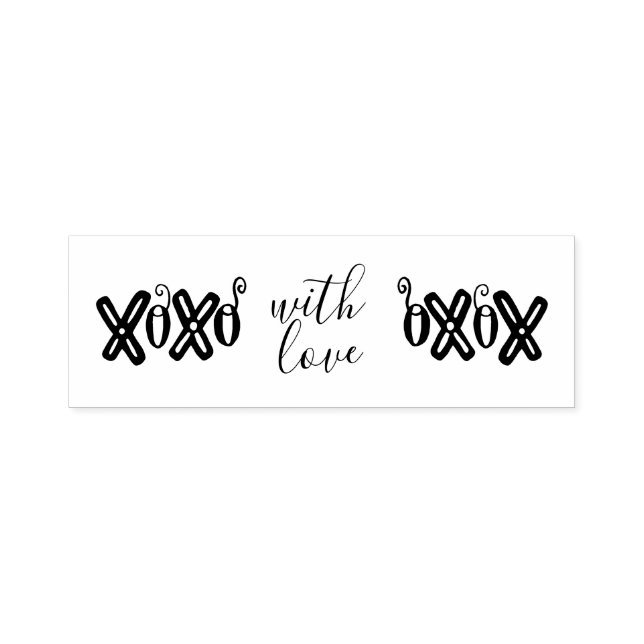 With Love XOXO Self-Inking Rubber Stamp (Design)