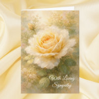 With Loving Sympathy Yellow Rose Christian Prayer