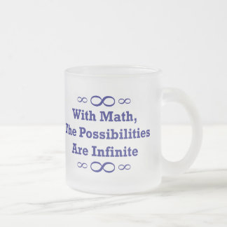 With Math, The Possibilities Are Infinite Frosted Glass Coffee Mug