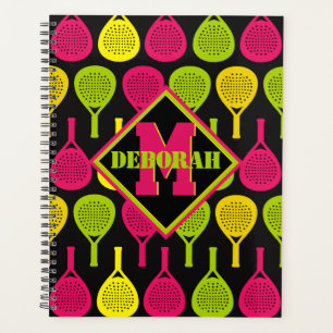 With monogram padel Neon Rally Planner