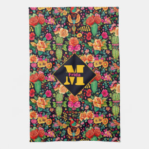 With monogram Viva la Cocina Tea Towel
