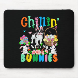 With My Bunnies Easter Day Bunnies French Bulldog Mouse Mat