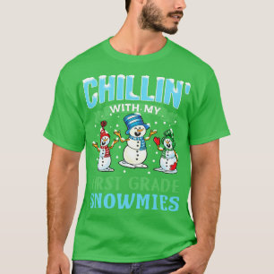 With My First Grade Snowmies School Teacher T-Shirt