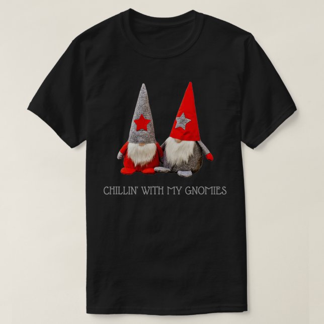 With My Gnomies Trendy Christmas Gnome  T-Shirt (Design Front)
