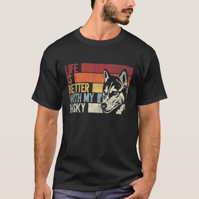 With My Husky  Husky T-Shirt (Front)