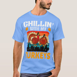 With My Turkeys Thanksgiving Family Boys Kids T-Shirt
