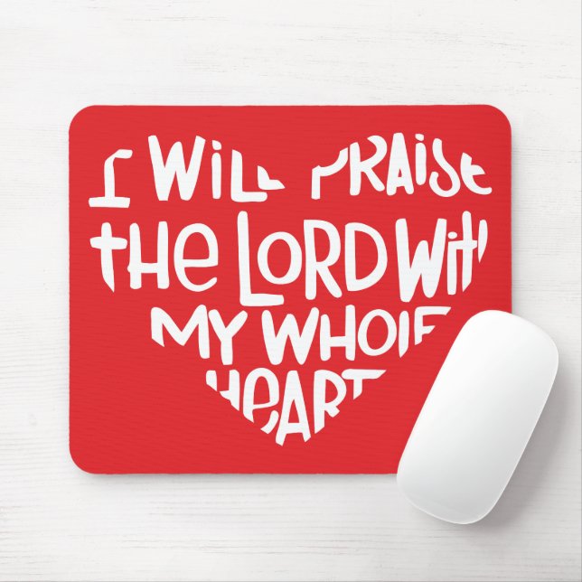 With my whole heart mouse mat (With Mouse)