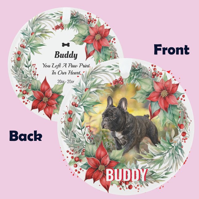 With name 2-sides Pet Memorial Christmas Ornament (2-sides Pet Memorial Christmas Ornament)