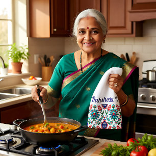 With name 💙❤️💚 Beautiful Turkish tiles  Tea Towel