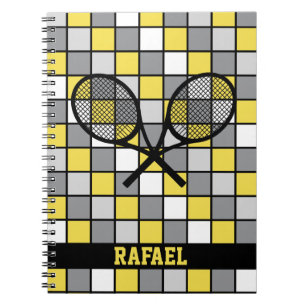 With name checked🎾tennis rackets notebook