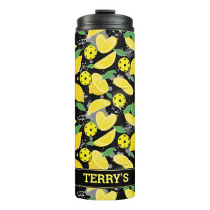 🍋With name🍋  lemon picklebal Thermal Tumbler