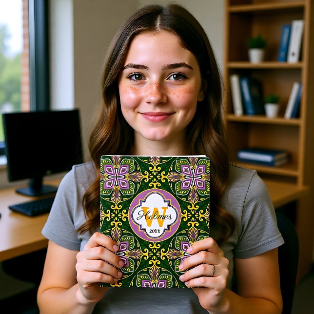 With name Olive and lavender Azulejos  Planner (With name Olive and lavender Azulejos Planner)