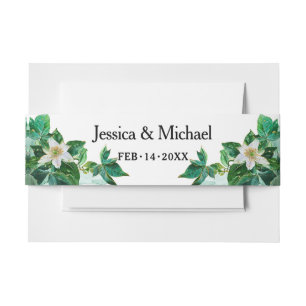 With names and date invitation belly band