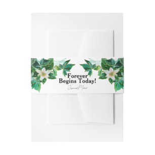 With names and text invitation belly band