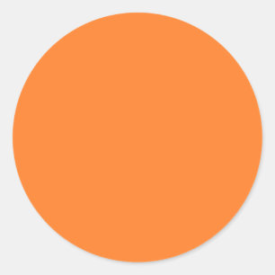 With Nothing On It Except Colour - Orange Classic Round Sticker