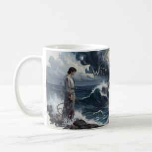 With or Without You Stormy Ocean Art Mug