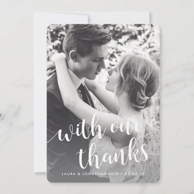 With Our Thanks | Photo Thank You w/ Back Message (Front)