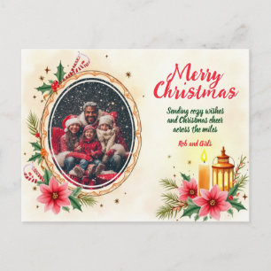 With own photo Holly & Hearth Holiday Postcard