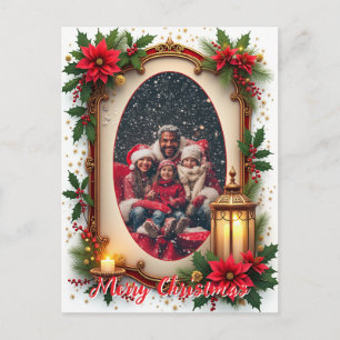 With own photo Snowy Sentiments Holiday Postcard