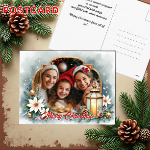 With own photo Winter Wishes Holiday Postcard