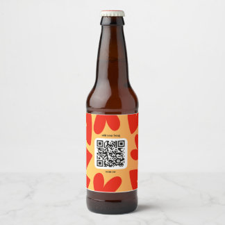 With personalized song by QR code Beer Bottle Label
