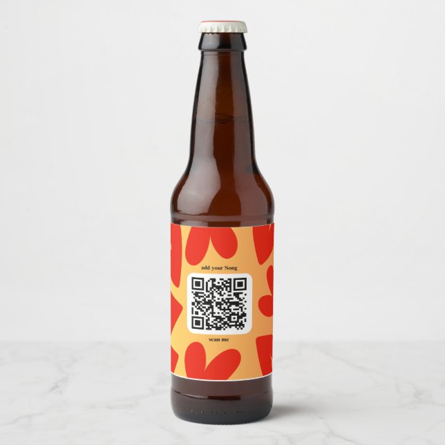 With personalized song by QR code Beer Bottle Label (Front)