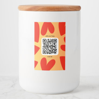 With personalized song by QR code Food Label