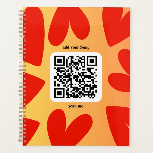 With personalized song by QR code Planner (Front)