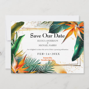 With photo Birds of Paradise Bliss Save The Date