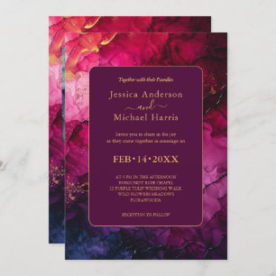 With PHOTO Celestial Elegance The Marble Symphony Invitation